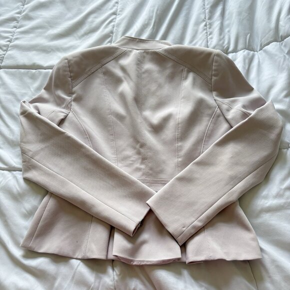White House Black Market Light Pink Cropped Blazer Jacket Womens Size Small - Picture 7 of 9